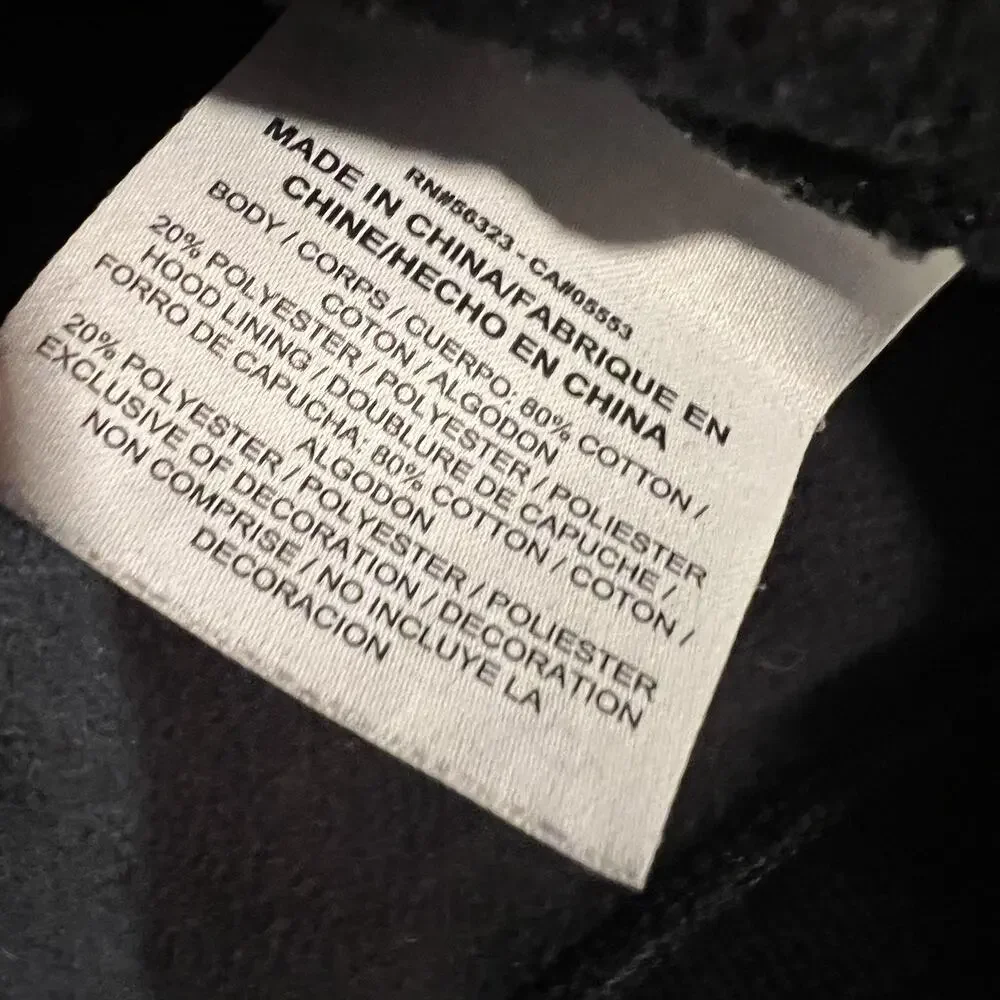 Carolina Panthers Sweatshirt Mens Large Black NFL Football Nike Super Bowl 50